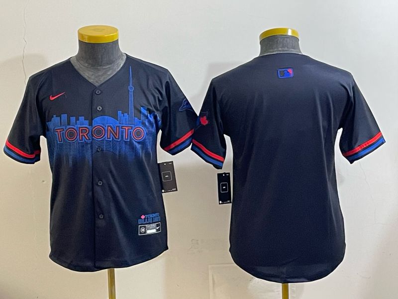 Youth 2025 Toronto Blue Jays Blank black Joint Name Nike MLB Jersey 01->youth mlb jersey->Youth Jersey